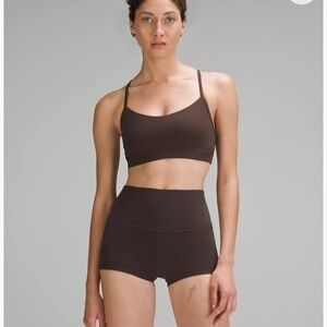 ✨ LIKE NEW w/o Tags Lululemon Nulu Flow Y Bra Light Support Espresso Dark Brown
